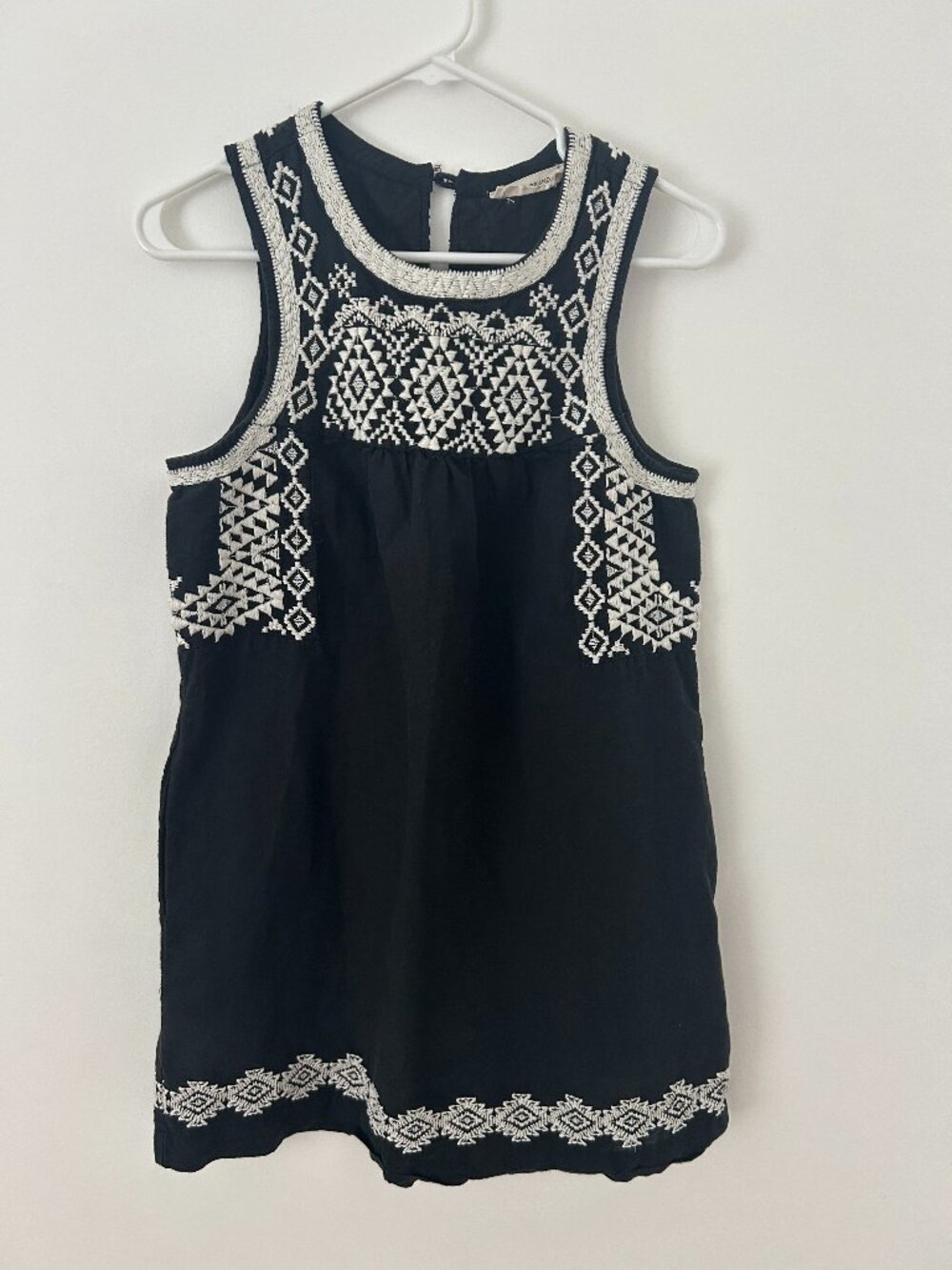 Lucky Brand Embroidered Linen Mini Dress